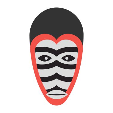 Düz tasarımda festival maskesinin modern stil vektörü