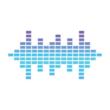 Modern düz tarzda titreşim dalgaları gösterimi 