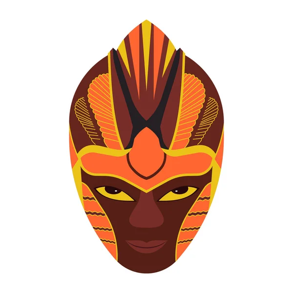 Una Máscara Tribal Tradicional Vector Máscara Biombo — Vector de stock