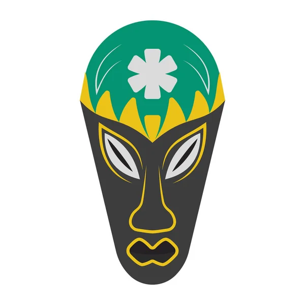 Mobileafrical Máscara Cultural Ghana Máscara Vector — Vector de stock
