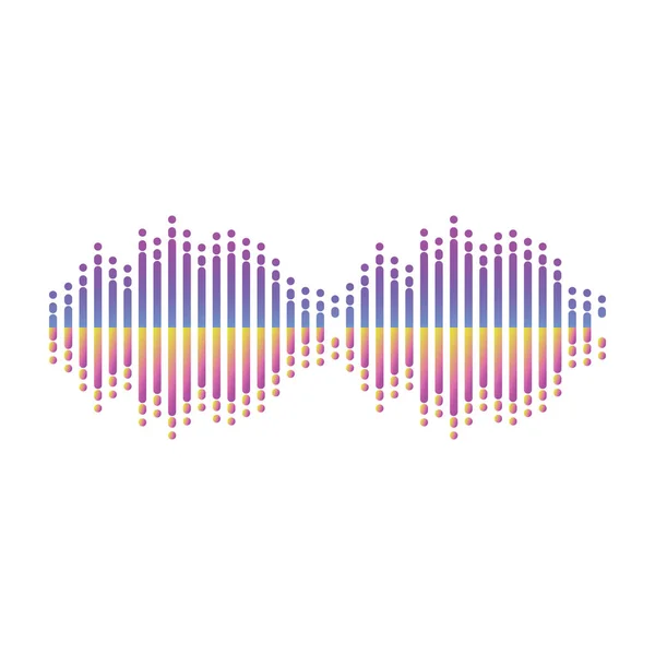 Sound Waves Vector Modern Flat Style Audio Waves — Stock Vector