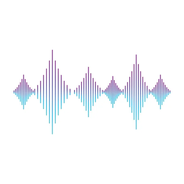 Sound Waves Vector Modern Flat Style Audio Waves — Stock Vector