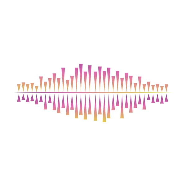 Ultrasonic Waves Vector Music Sound Trendy Flat Design — Stock Vector