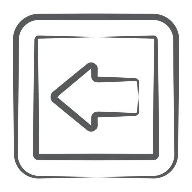 Fırça darbesi biçiminde ters düğmenin modayı, sol ok 