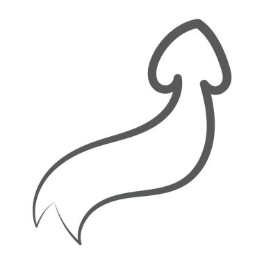 Yukarı doğru eğimli okun modaya uygun vektör biçimi, esnek