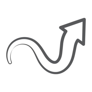 Sağ üst okun düzenlenebilir vektör biçimi 