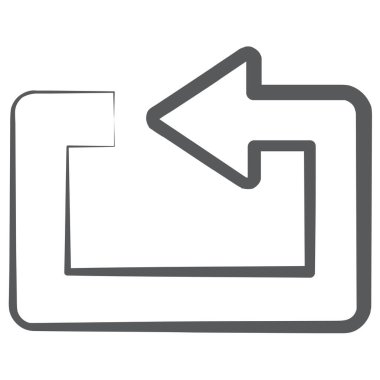 Sol ok vektör biçimi, trend doğrusal simgesi