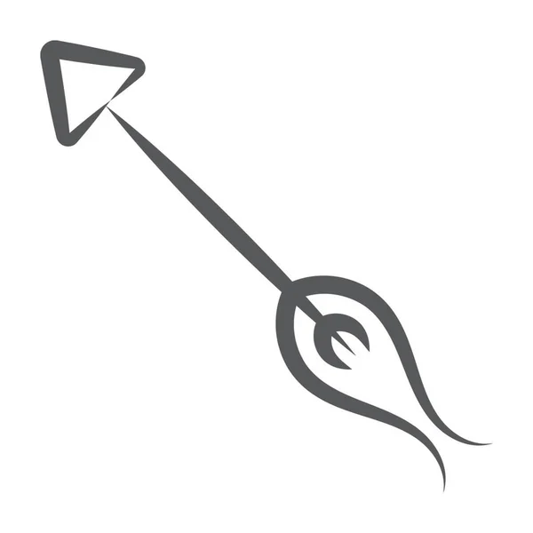 Icono Moda Flecha Del Tablero Dardos Flecha Juego — Archivo Imágenes Vectoriales