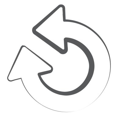 Modern doğrusal tarzda iki başlı ok 