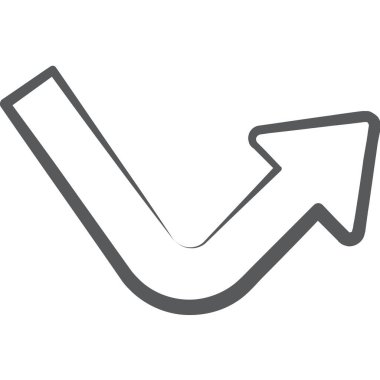 İndirim okunun düzenlenebilir vuruşu, yol oku 