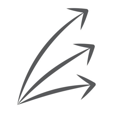 Temel Avlanma Okları vektörü, üç okun düzenlenebilir simgesi 