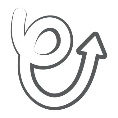 Düzenlenebilir doğrusal ok gösterge simgesi 