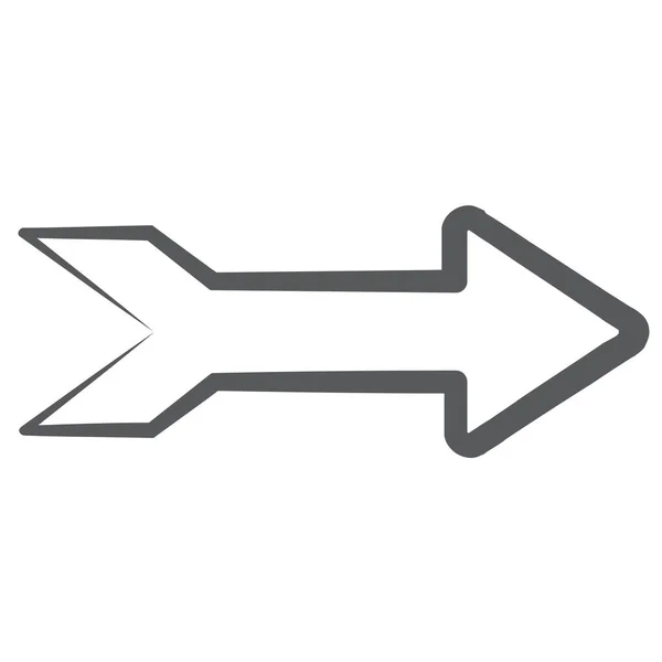 Icône Flèche Route Dans Style Linéaire Modifiable — Image vectorielle