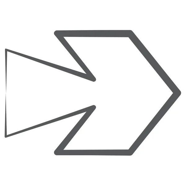 Petite Flèche Suivante Touche Modifiable Dans Style Ligne — Image vectorielle