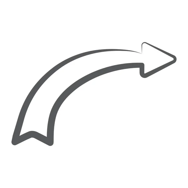 Successivo Stile Icona Freccia Destra Vettore Lineare Modificabile — Vettoriale Stock
