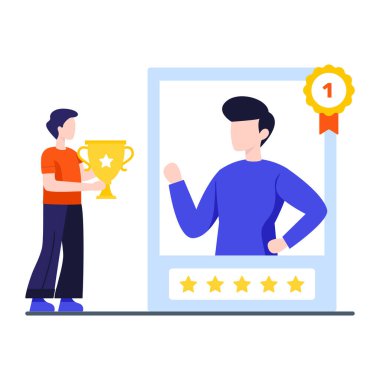 Aylık vektör ve çalışan değerlendirmesi için çevrimiçi çalışan tasarımı 