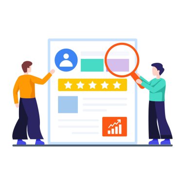 Düzenlenebilir düz biçim ile yetenek yönetimi illüstrasyonu, seçim prosedürü