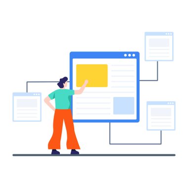 Web sitesi ve sitemap illüstrasyonunu düzenlemenin bir yolu
