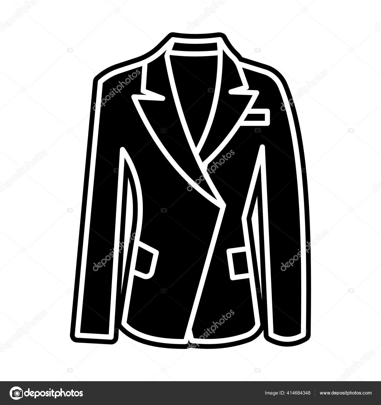 Long Heavy Overcoat Greatcoat Icon Filled Vector Stock Vector by