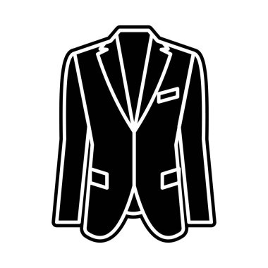 Bir kış giysisi, gündelik ceket ikonu tasarımı.