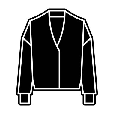 Düzenlenebilir kabartma dizaynında uzun kollu bir süveter simgesi