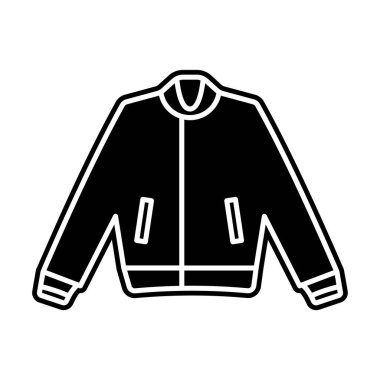 Katı vektör tasarımlı ceket simgesi 