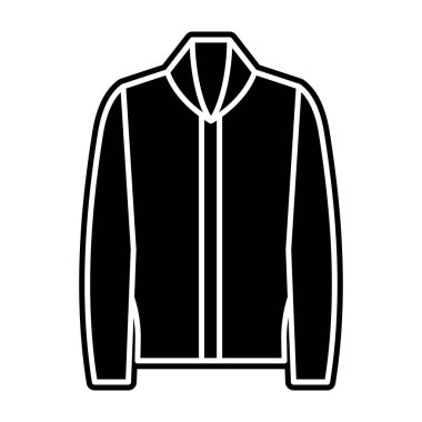 Katı vektör tasarımlı kapüşonlunun simgesi 