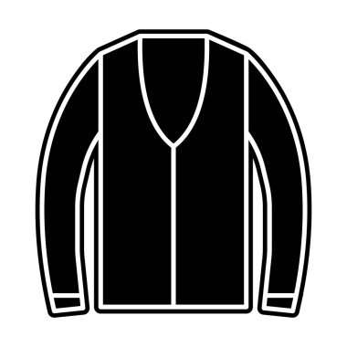 Bir kış giysisi, gündelik ceket ikonu tasarımı