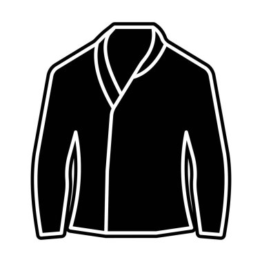 Bir kış giysisi, gündelik ceket ikonu tasarımı.