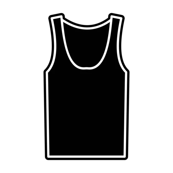 Een Underloth Shirt Glyph Vector Ontwerp Van Vest Icoon — Stockvector