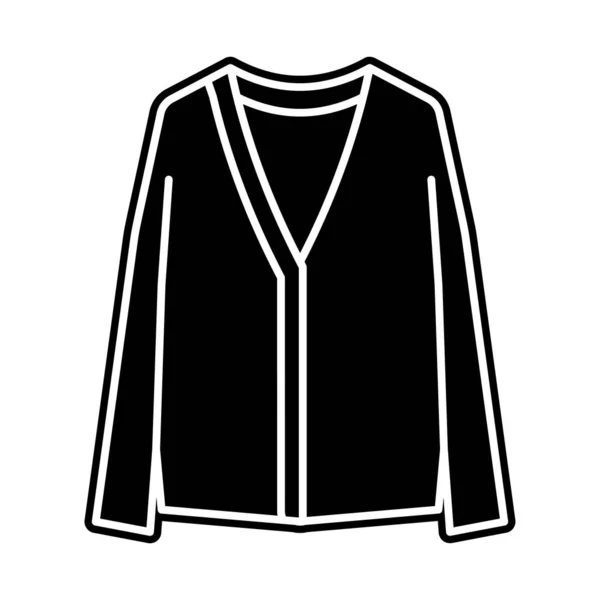一种冬季服装 充满V领球衣图标的设计 — 图库矢量图片