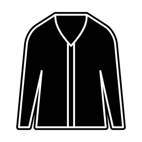 Vestuário Inverno Design Preenchido Ícone Pescoço Jersey — Vetor de Stock