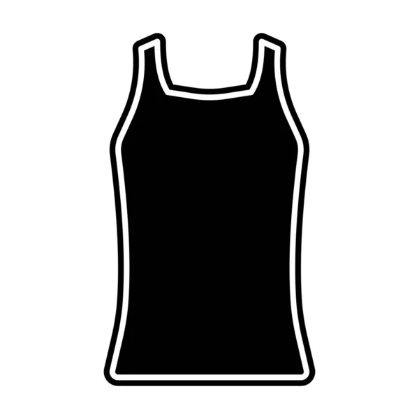 Ropa Interior Sin Mangas Una Mujer Icono Camisola — Vector de stock