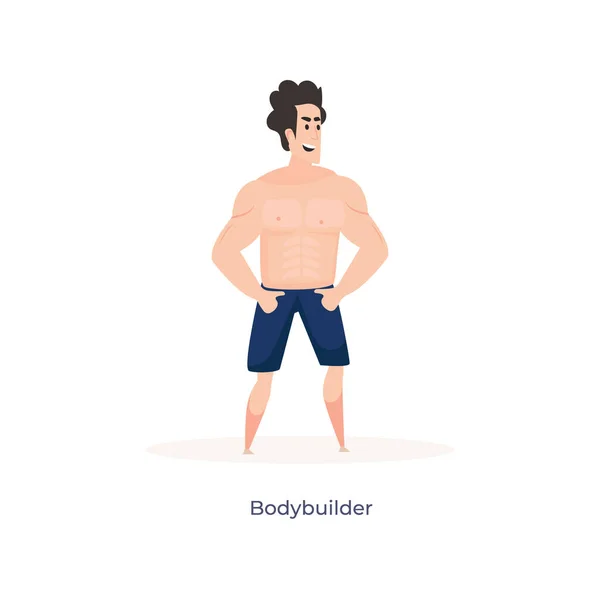 Bodybuilding Vector Style Αθλητής — Διανυσματικό Αρχείο