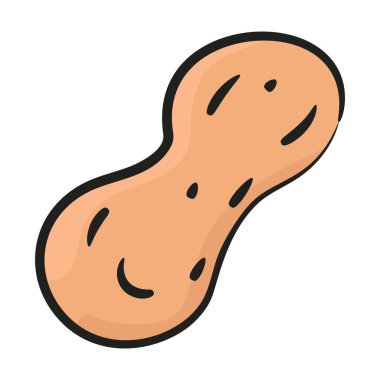 Yenilebilir tohumlu bakla mahsulü, fıstık ikonunun karalama tasarımı