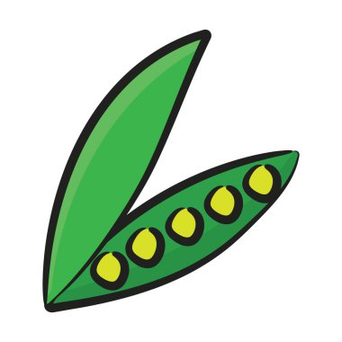 İçinde bezelye olan küçük küresel tohum kabuğu.