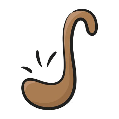 Elle çizilmiş çorba kaşığı, kepçe simgesi