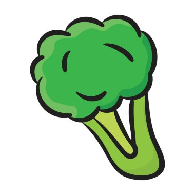 Demir zengini sebze, karalama stilinde karnabahar simgesi 