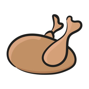 Kızarmış tavuk hindisinin simgesi. 