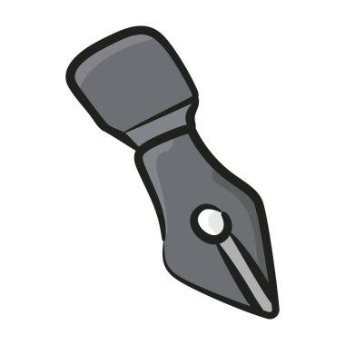 Kalem ucu simgesinin karalama tasarımı, düzenlenebilir vektör 