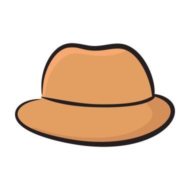 Şapkanın modaya uygun karalama tasarımı, modern başlık simgesi