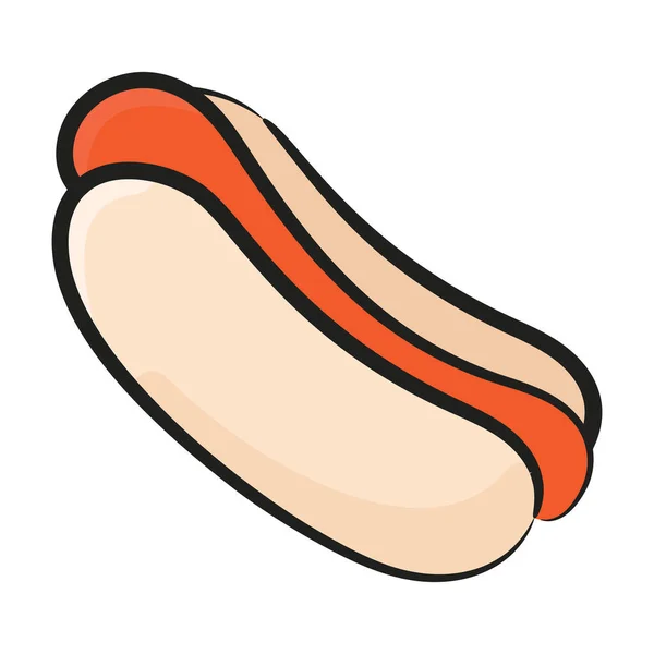 Hot Dog Sendvič Ikona Ručně Kreslený Upravitelný Vektor — Stockový vektor