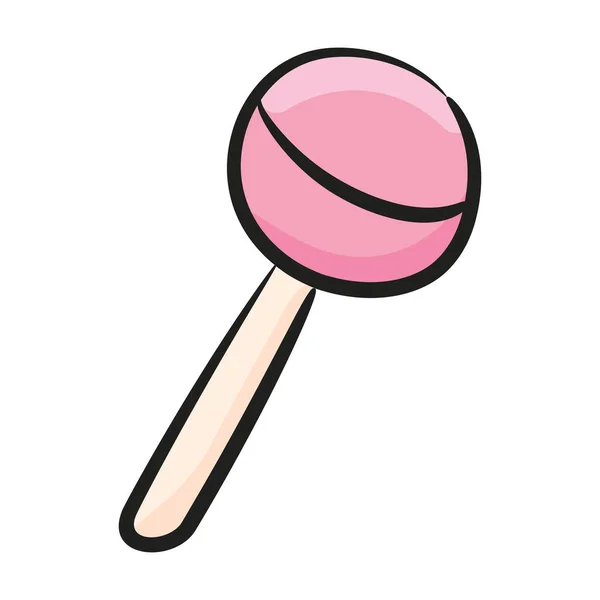 Sweet Candy Stick Lollipop Icon — Stock Vector