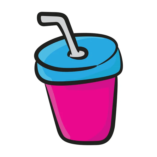 Mobilehand Drawn Vector Design Takeaway Drink Icon — Stock Vector