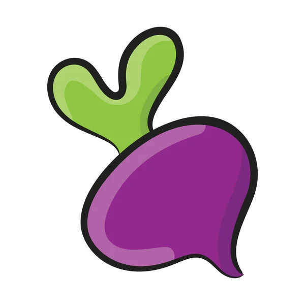 根茎蔬菜 有各种健康好处 称为萝卜 涂鸦图标设计 — 图库矢量图片