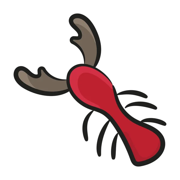바다가 재아이콘 해산물 Doodle Design Lobster Icon — 스톡 벡터