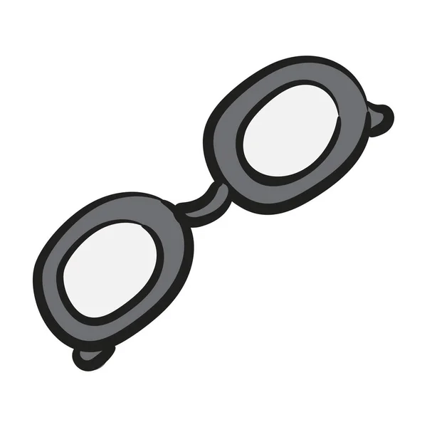 Accessoire Mode Lunettes Protection Conception Doodle Lunettes Icône — Image vectorielle