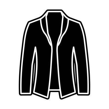 Bir kış giysisi, gündelik ceket ikonu tasarımı.