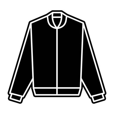 Bir kış giysisi, fermuarlı ceket ikonu alan tasarımında