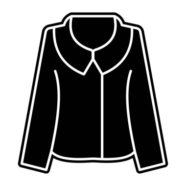 Bir kış giysisi, kadın paltosu ikonu dizaynı